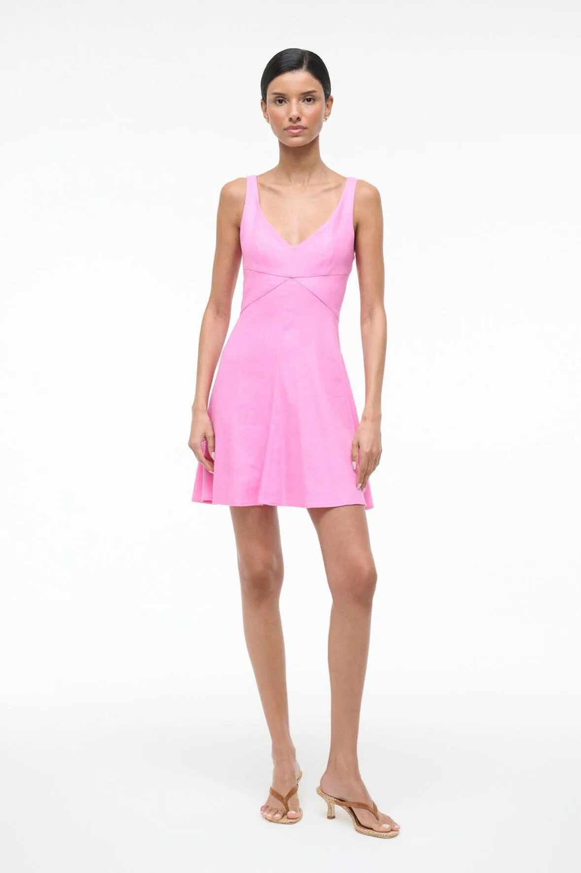 MADISON LINEN MINI DRESS | ORCHID sold by STAUD product image thumbnail 4