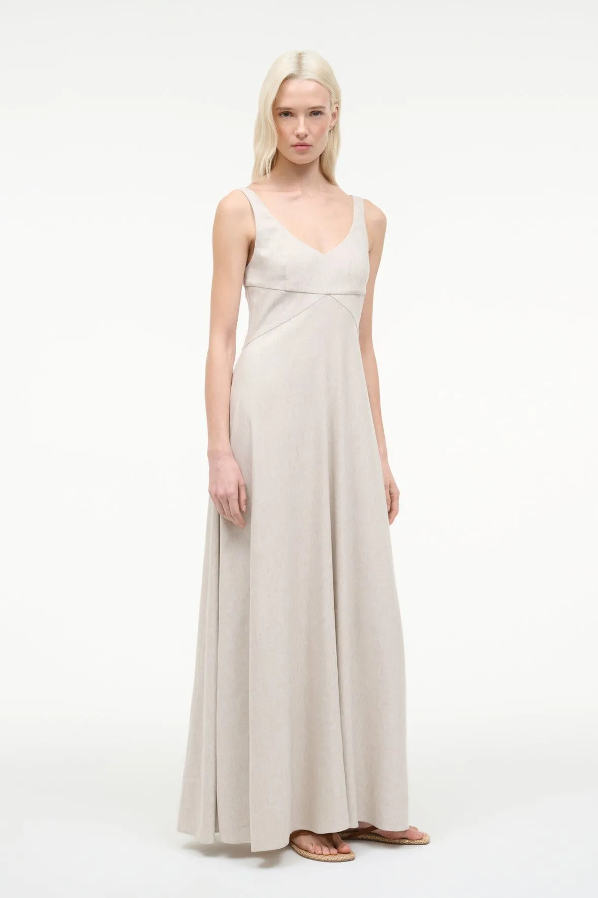 MADISON LINEN DRESS | NATURAL sold by STAUD product image thumbnail 3