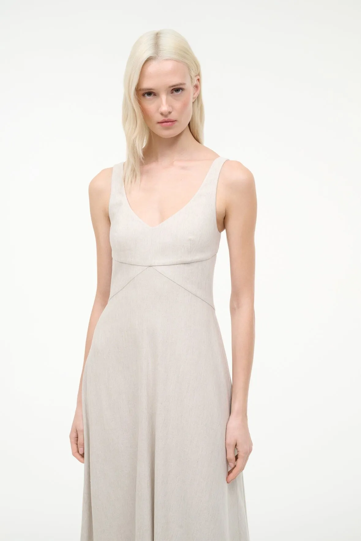 MADISON LINEN DRESS | NATURAL sold by STAUD product image thumbnail 2