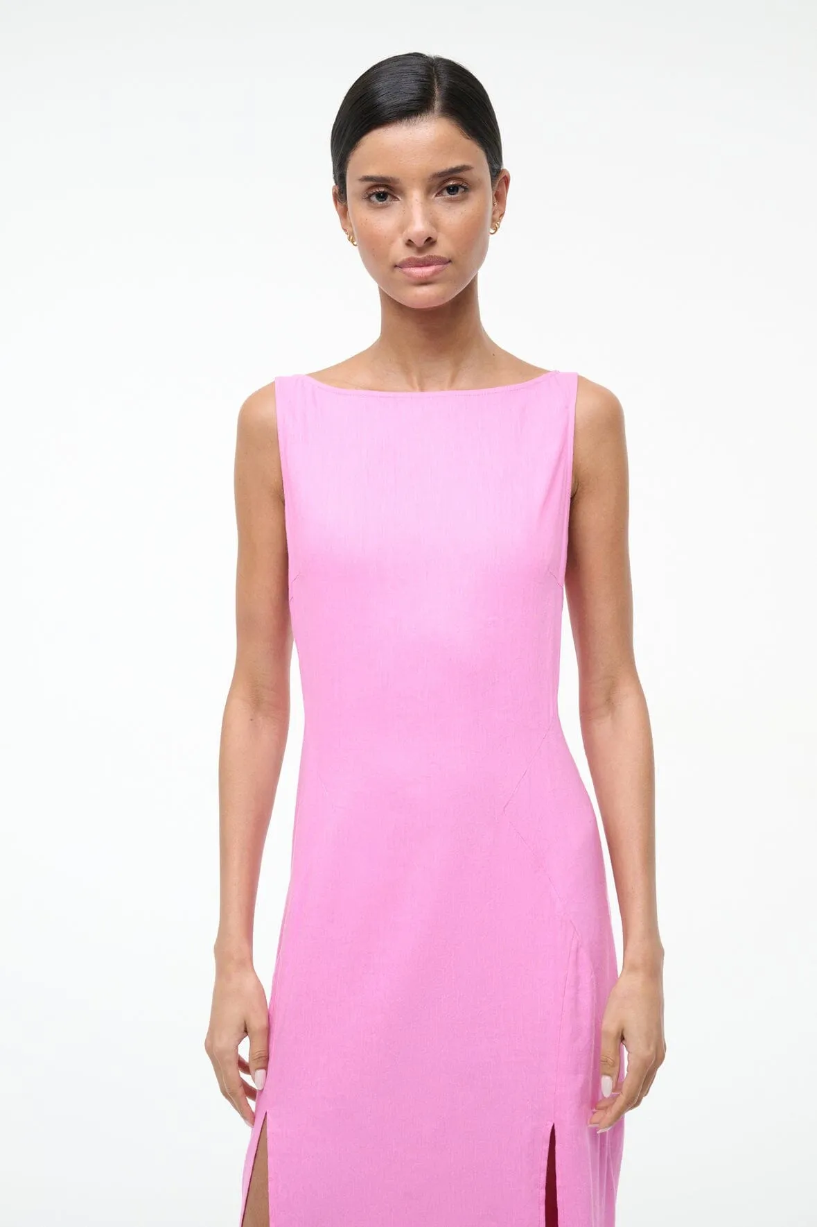 COSTA LINEN DRESS | ORCHID sold by STAUD product image thumbnail 4