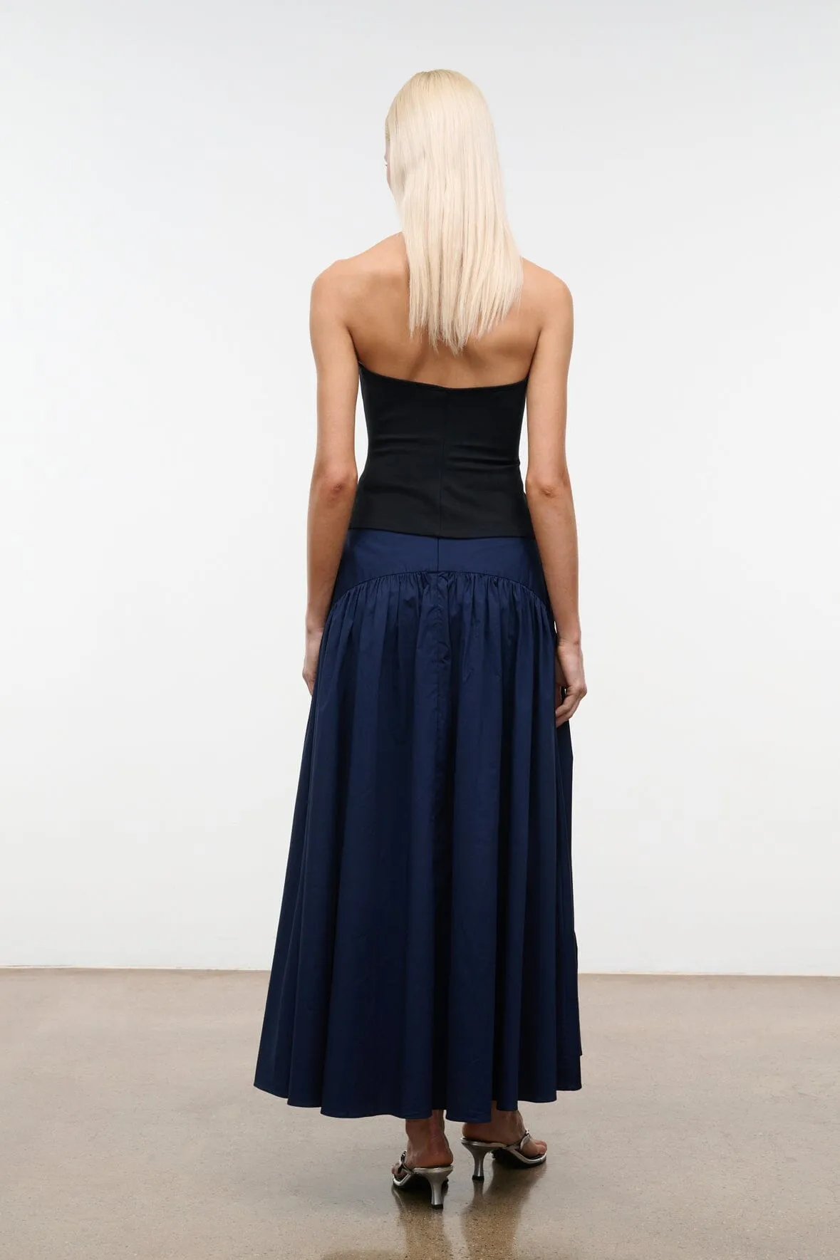 PROCIDA SKIRT | NAVY sold by STAUD product image thumbnail 3