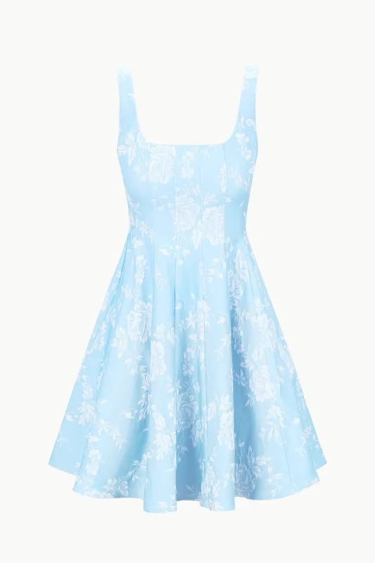 WELLS MINI DRESS | BLUE ROSE made by STAUD