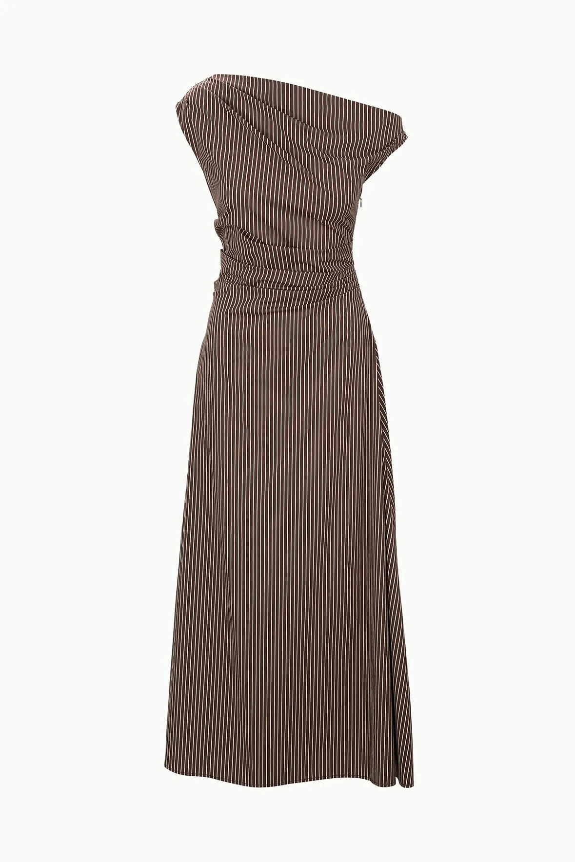 PHARE MAXI DRESS | DARK OAK MICRO STRIPE sold by STAUD product image thumbnail 4