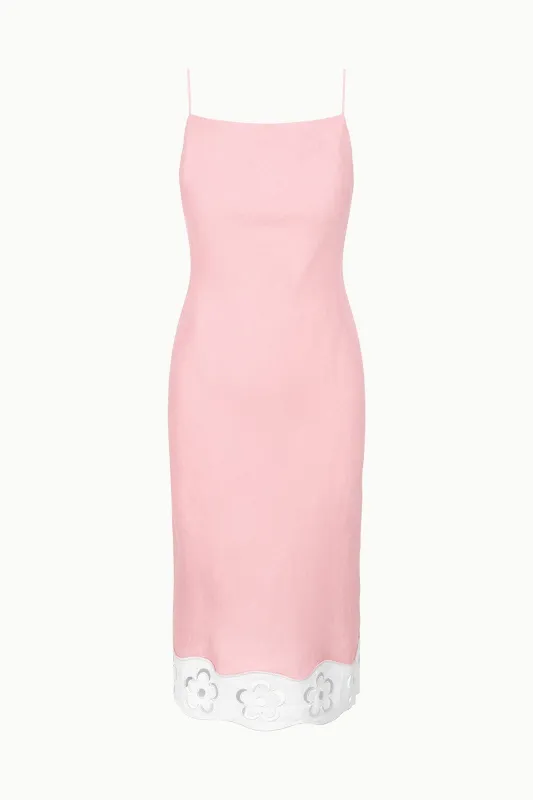 PALO LINEN DRESS | FADED BLUSH WHITE made by STAUD