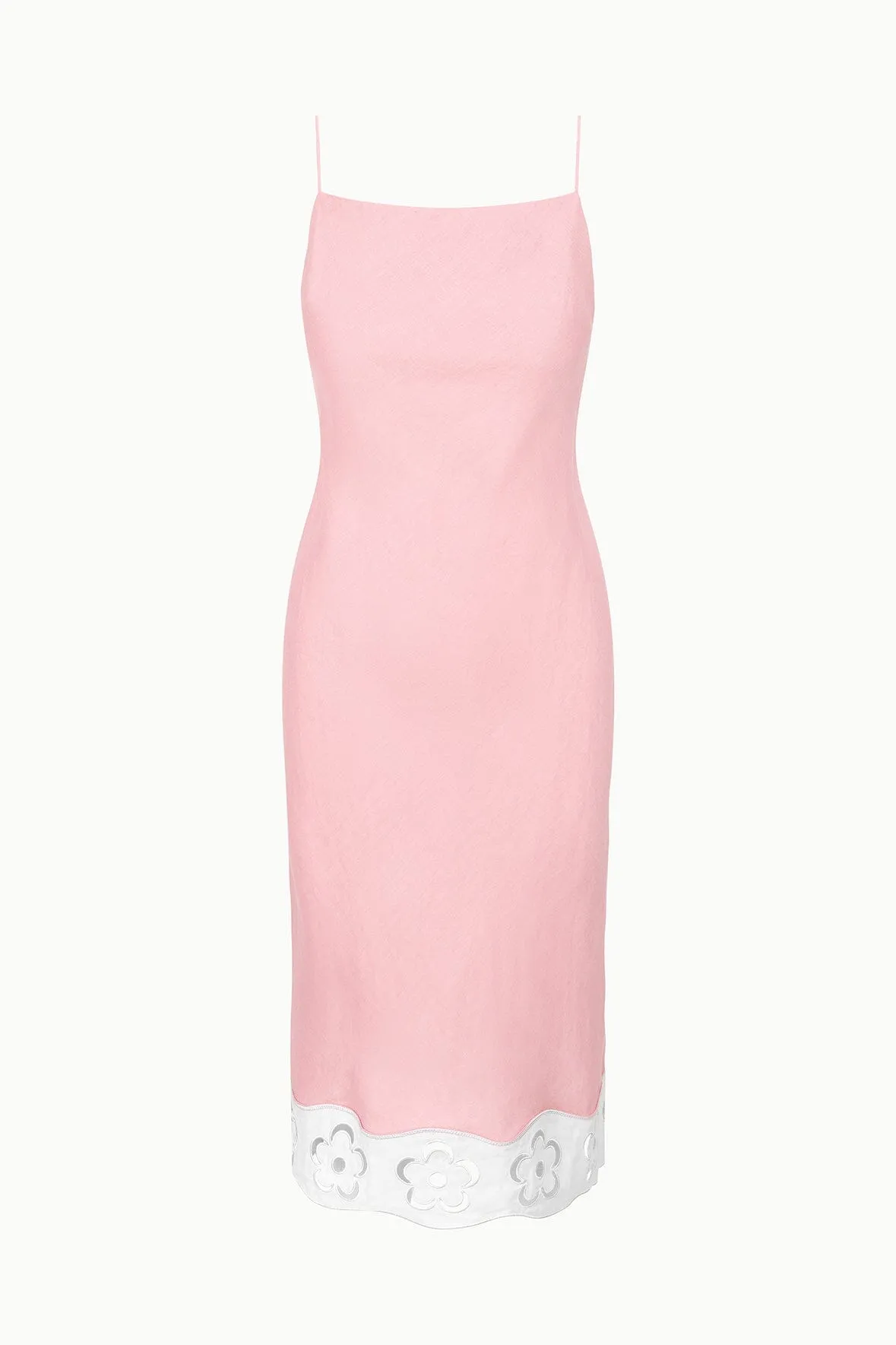 PALO LINEN DRESS | FADED BLUSH WHITE sold by STAUD