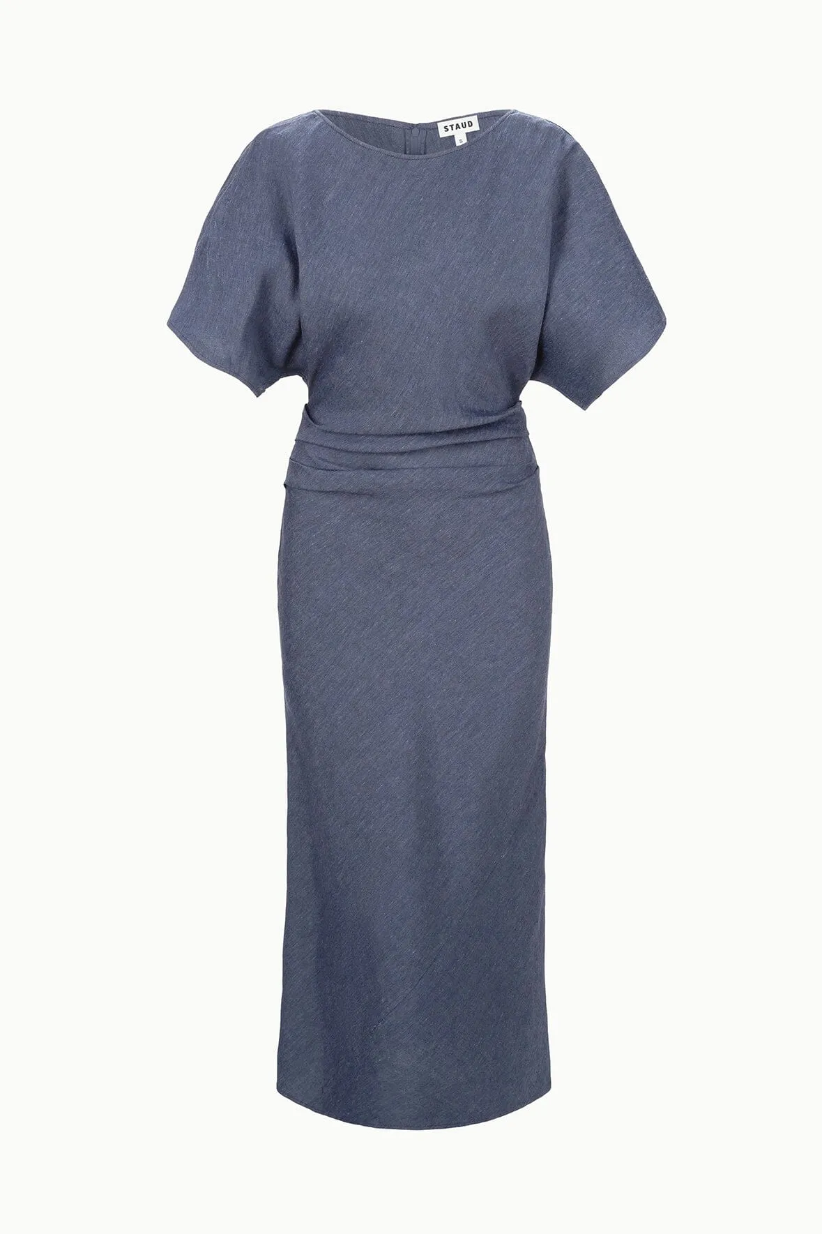 AMELIE LINEN DRESS | CHAMBRAY sold by STAUD