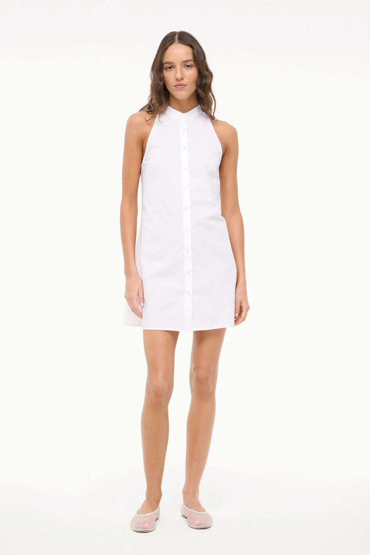 SHIRLEY MINI DRESS | WHITE sold by STAUD