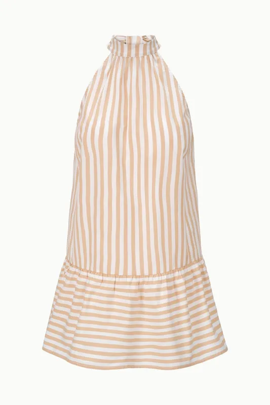 MINI MARLOWE DRESS | KHAKI STRIPE made by STAUD