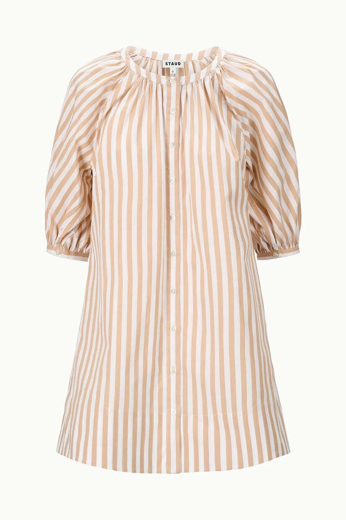 VINCENT MINI DRESS | KHAKI STRIPE sold by STAUD