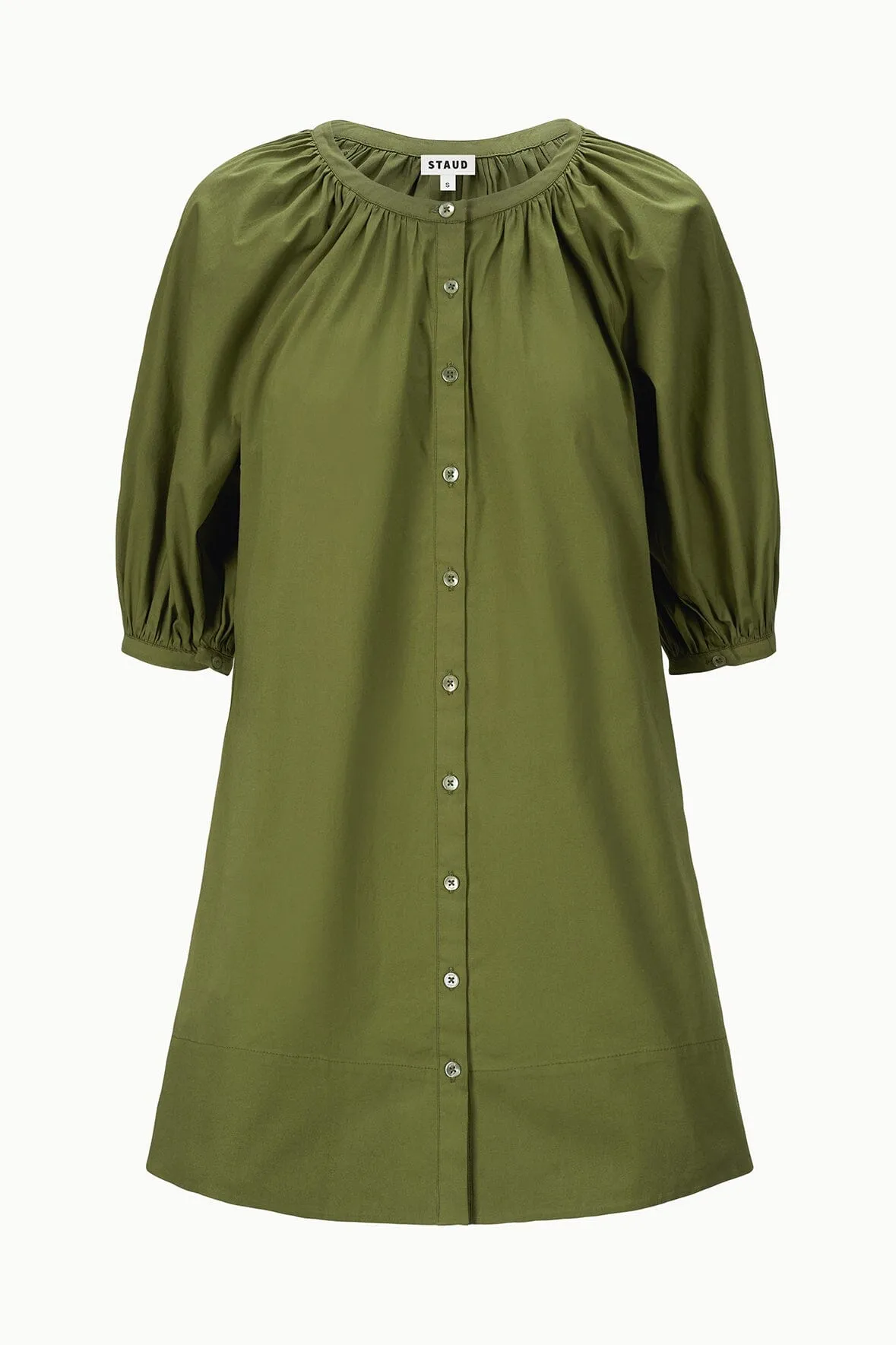 VINCENT MINI DRESS | OLIVE sold by STAUD