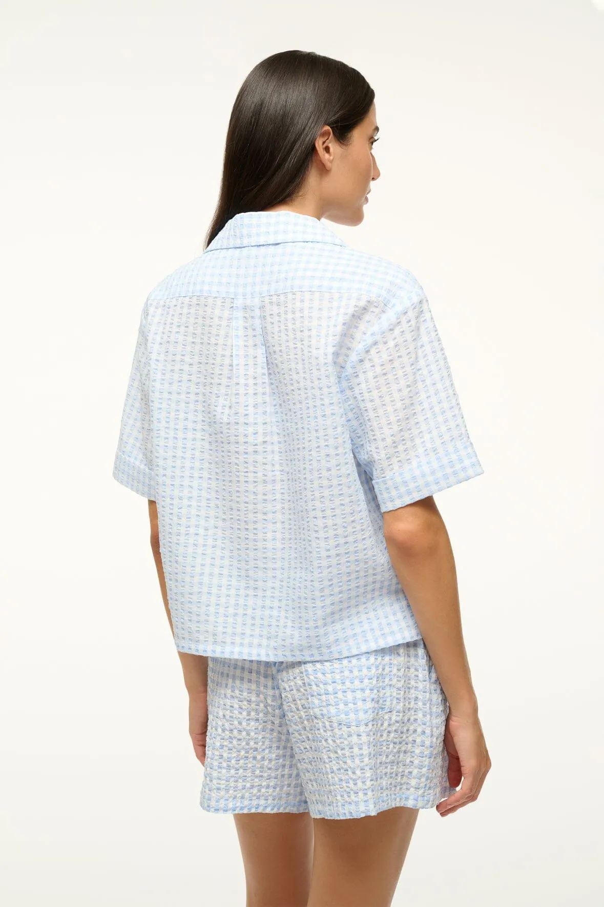 GABI SHIRT | KHAKI STRIPE sold by STAUD product image thumbnail 2