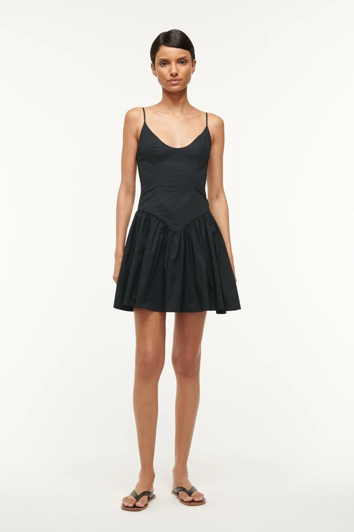 DENA MINI DRESS | BLACK sold by STAUD