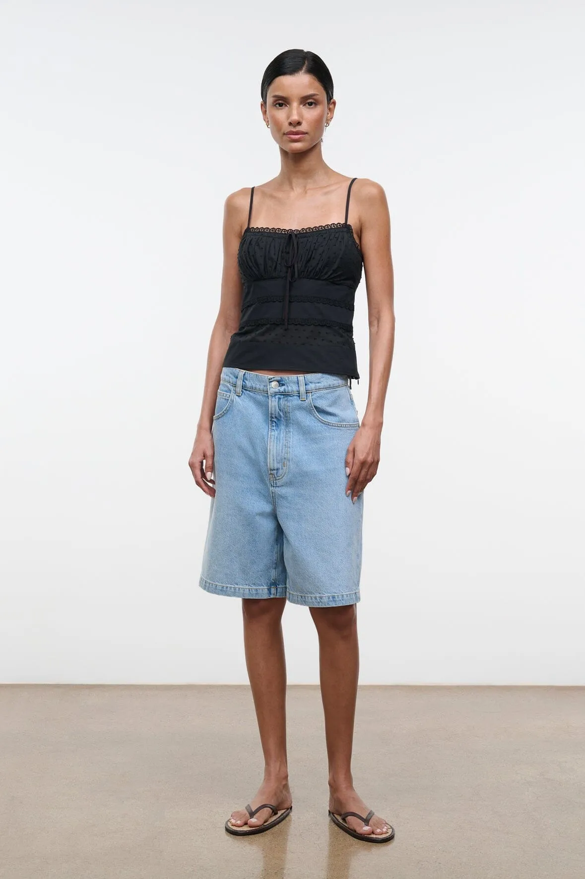 HALIE TOP | BLACK sold by STAUD product image thumbnail 3