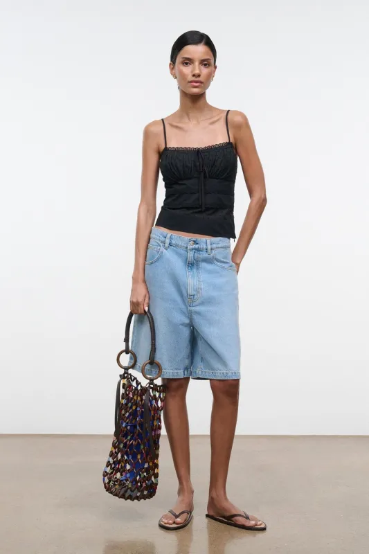 HALIE TOP | BLACK made by STAUD