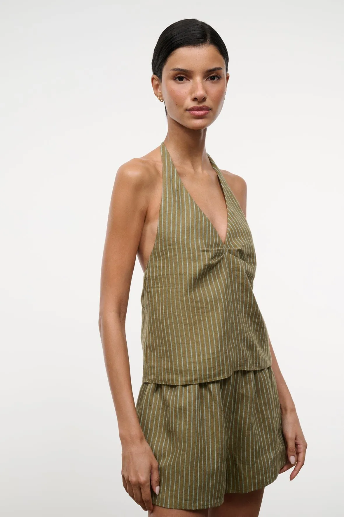 CORSO LINEN TOP | PORTO STRIPE sold by STAUD product image thumbnail 2