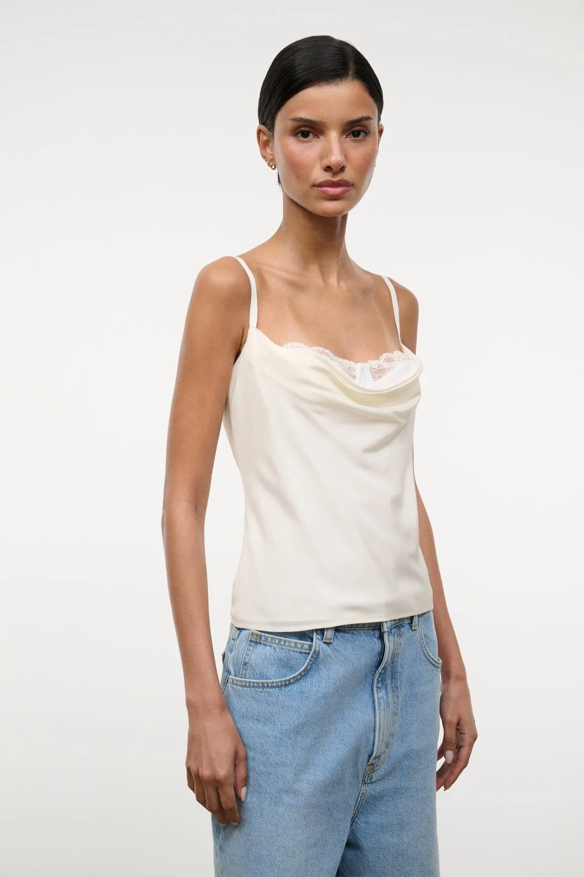 EVANGELINE TOP | IVORY SILK sold by STAUD product image thumbnail 3