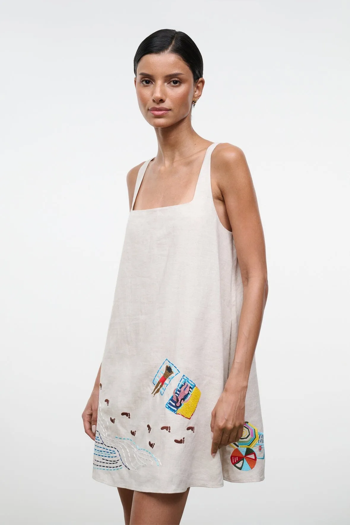BRIO LINEN DRESS | NATURAL sold by STAUD