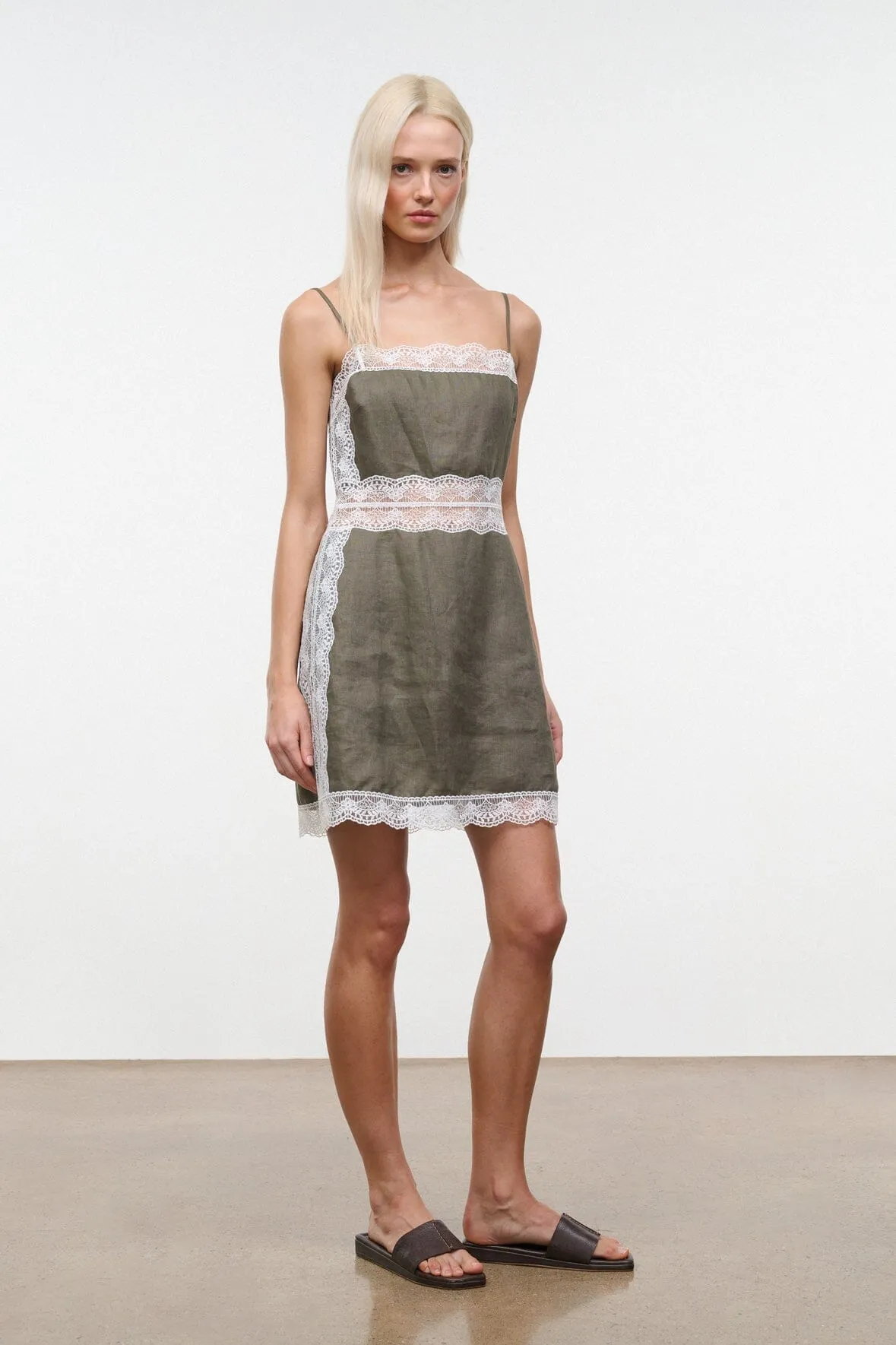 AMALINA LINEN MINI DRESS | THYME sold by STAUD product image thumbnail 4