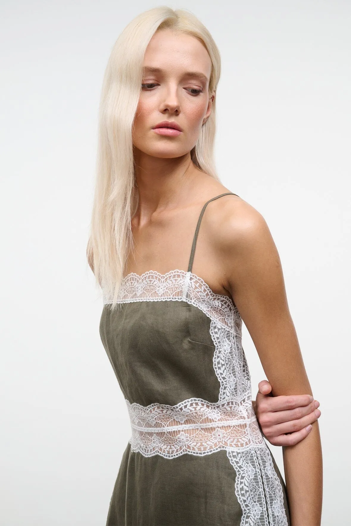 AMALINA LINEN MINI DRESS | THYME sold by STAUD product image thumbnail 2