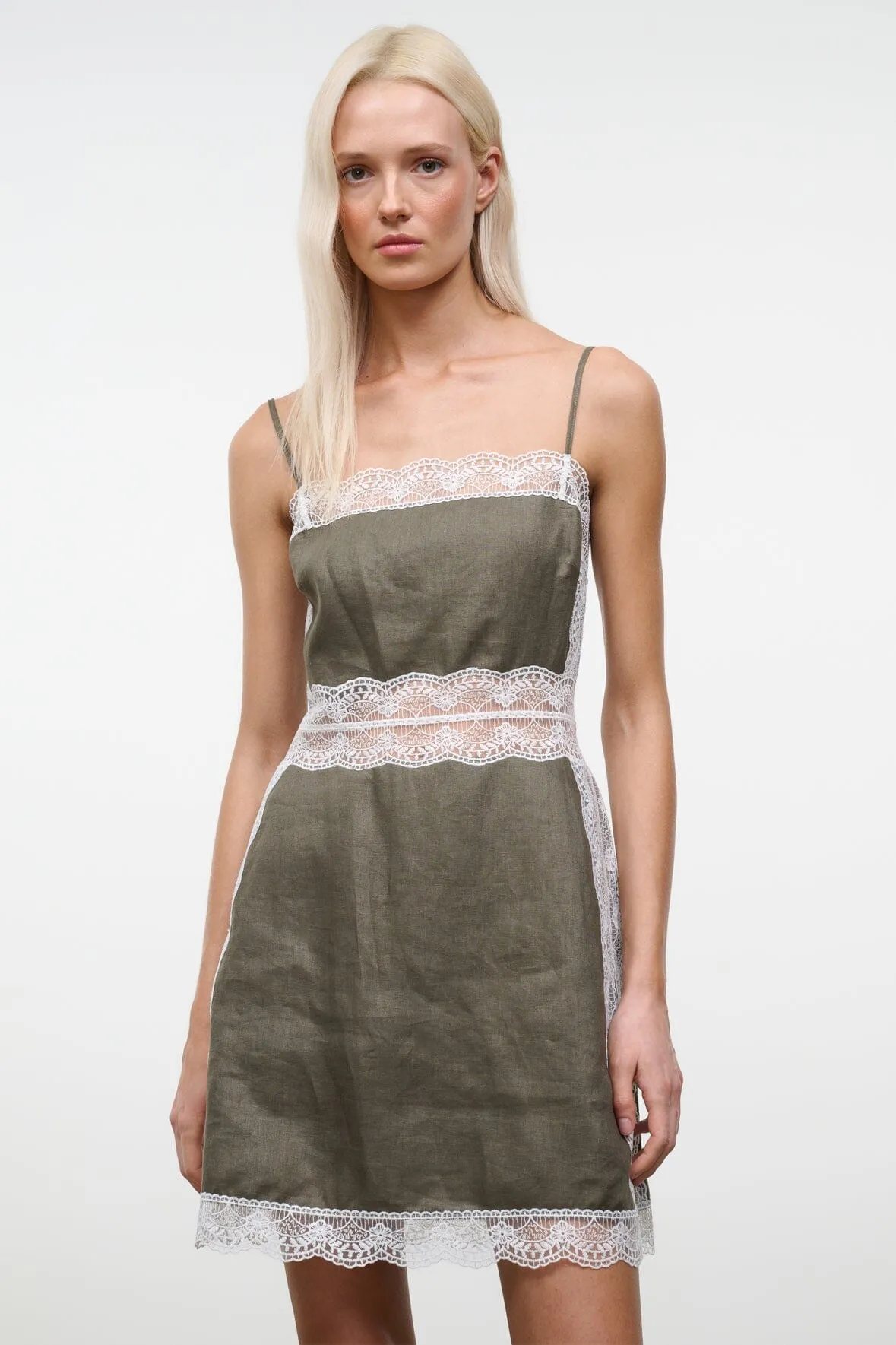 AMALINA LINEN MINI DRESS | THYME sold by STAUD product image thumbnail 3