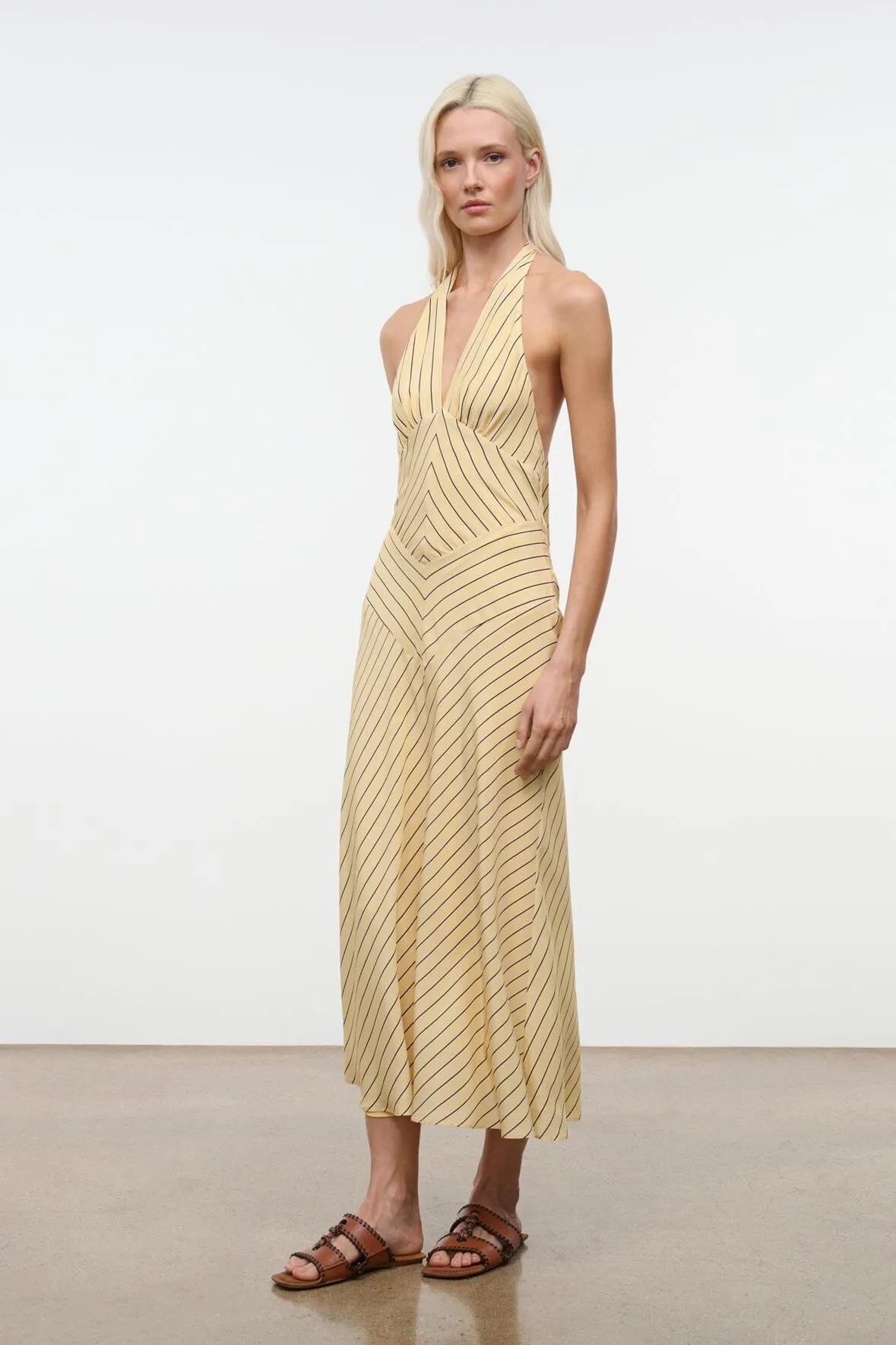LOUISE SILK DRESS | MONDAY STRIPE sold by STAUD product image thumbnail 3