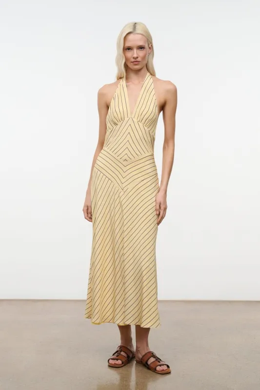 LOUISE SILK DRESS | MONDAY STRIPE made by STAUD