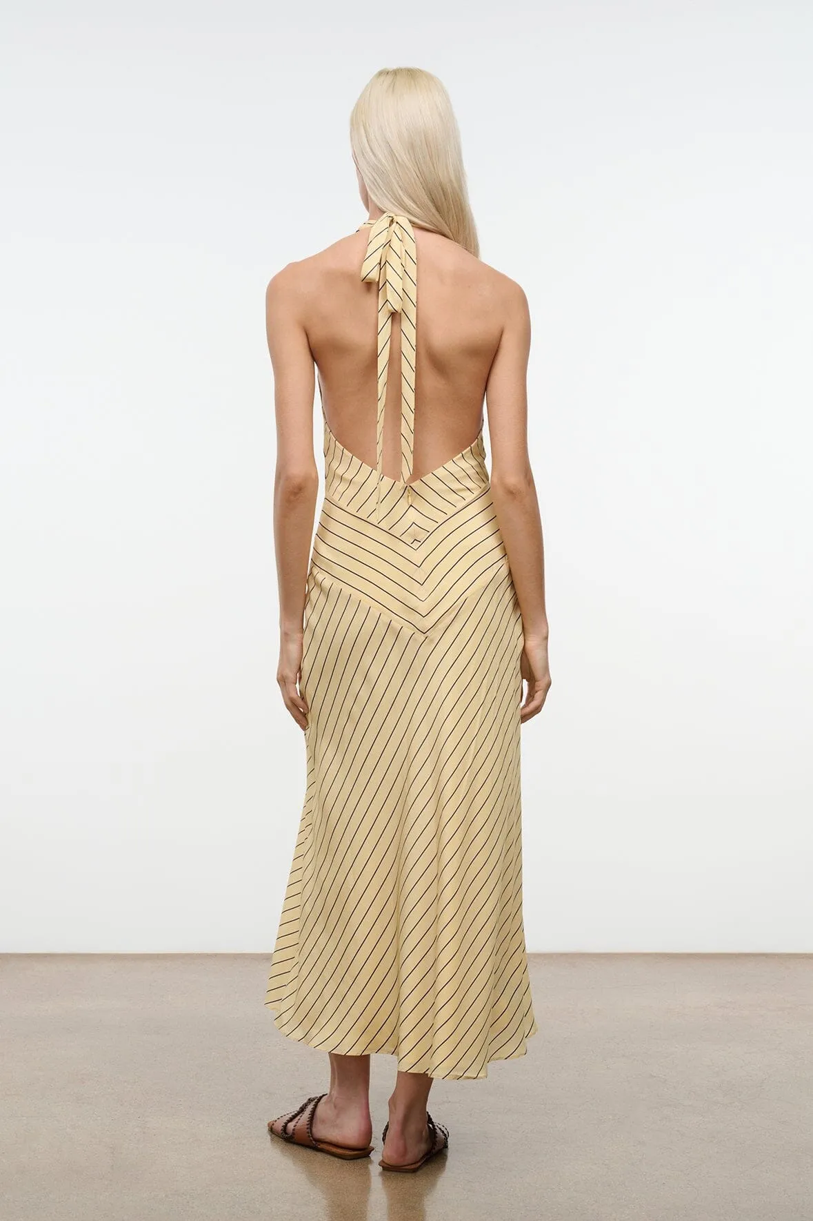 LOUISE SILK DRESS | MONDAY STRIPE sold by STAUD product image thumbnail 4