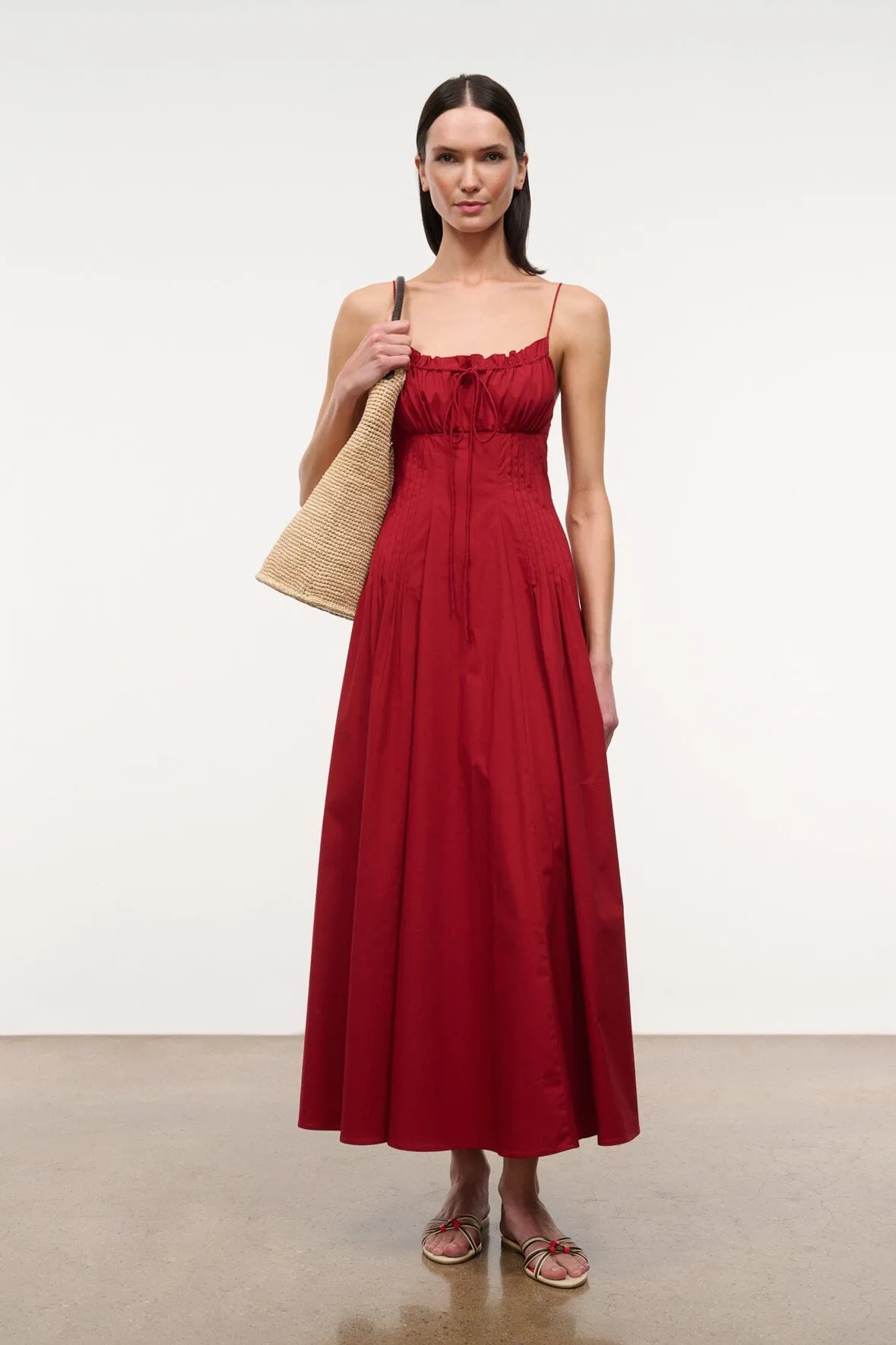 Margi Dress | Rouge sold by STAUD