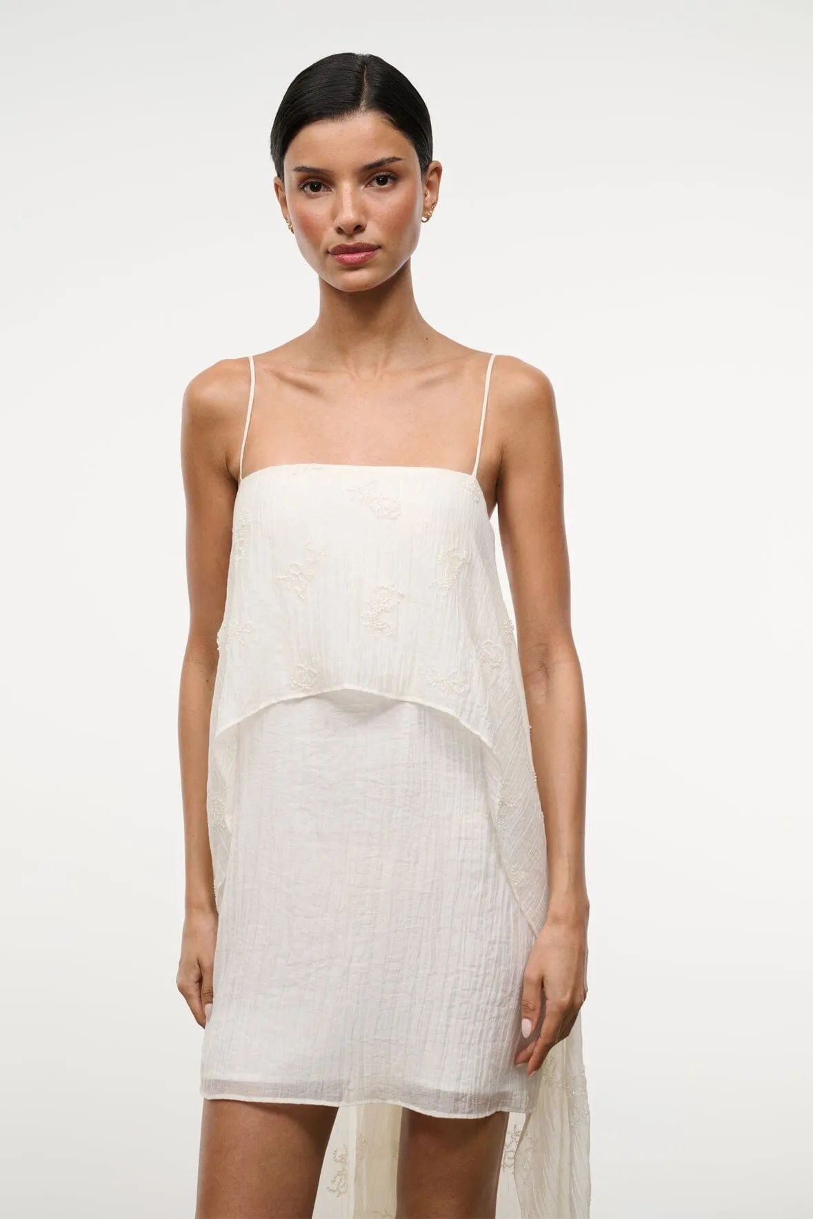 VALENCIA MINI DRESS | WHITE sold by STAUD product image thumbnail 5