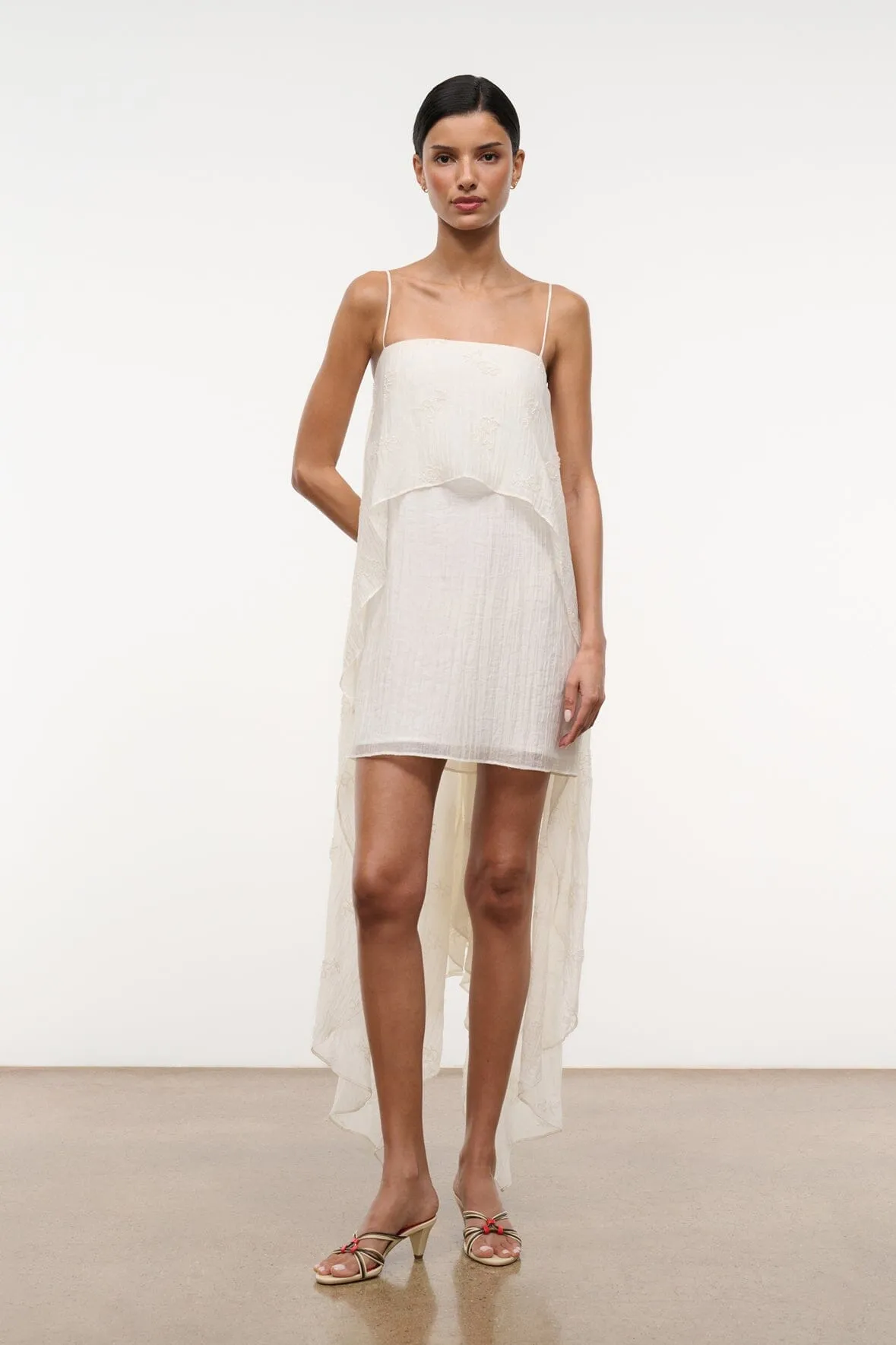 VALENCIA MINI DRESS | WHITE sold by STAUD product image thumbnail 2
