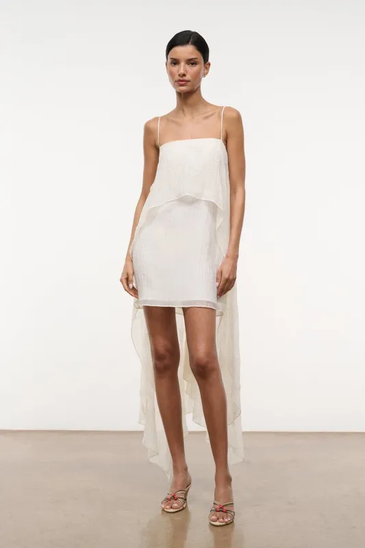 VALENCIA MINI DRESS | WHITE made by STAUD