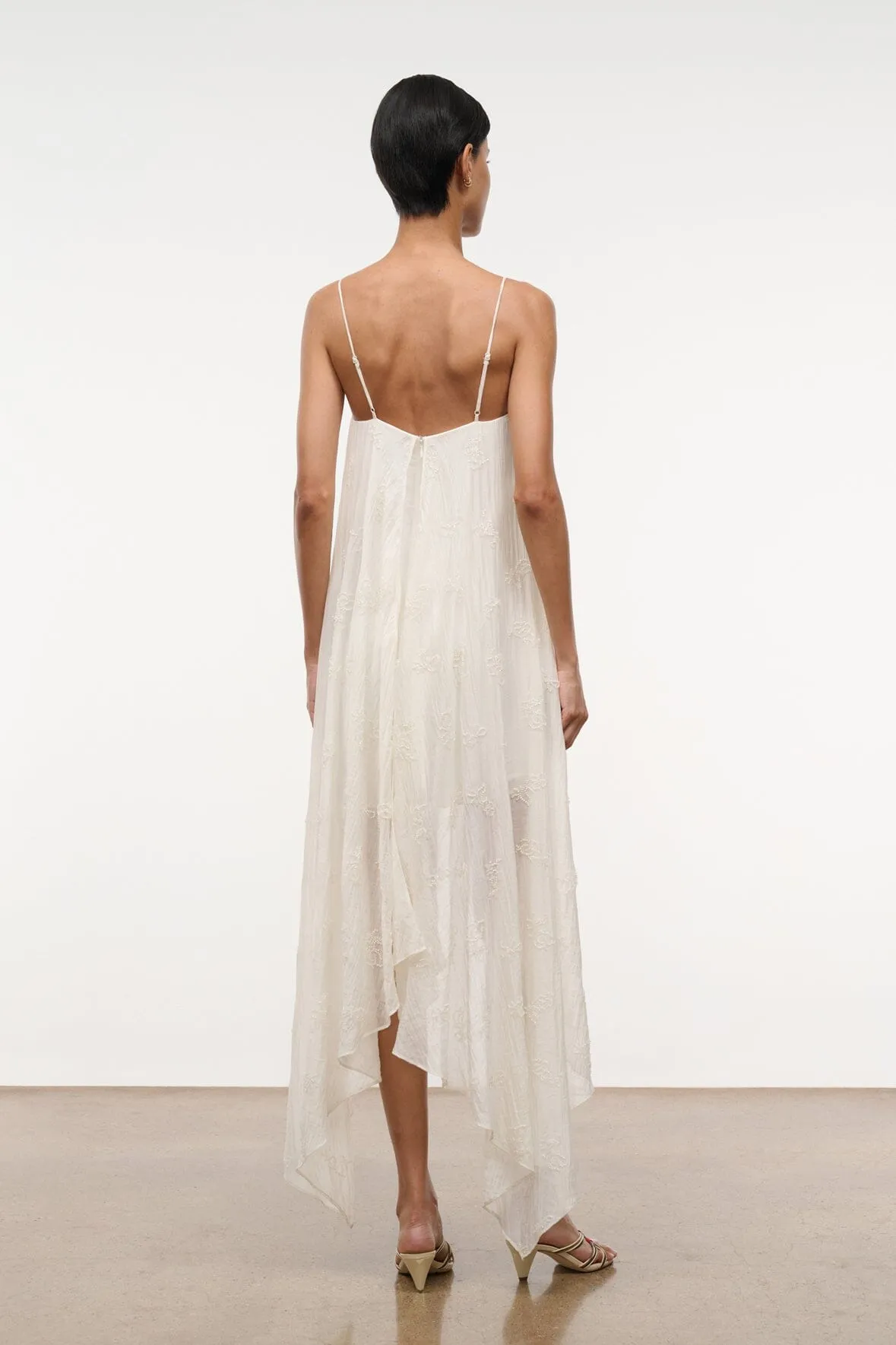 VALENCIA MINI DRESS | WHITE sold by STAUD product image thumbnail 4