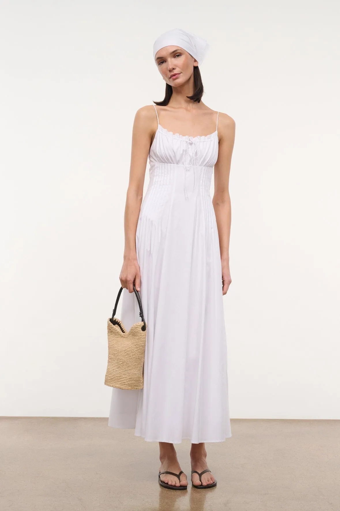 MARGI DRESS | WHITE sold by STAUD