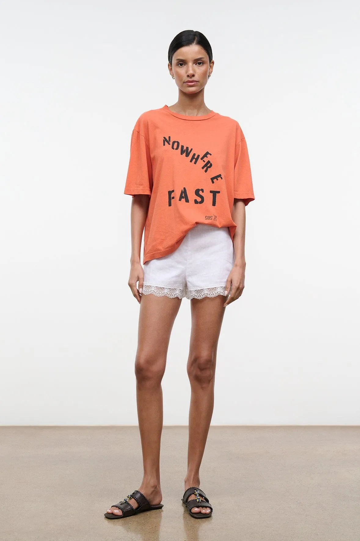 VON LINEN SHORT | WHITE sold by STAUD product image thumbnail 3