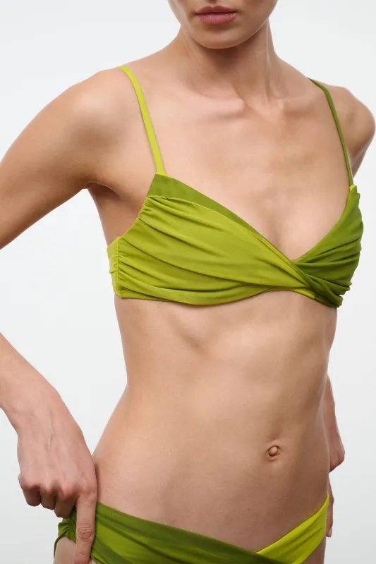 LA MER BIKINI TOP | CITRON PESTO made by STAUD
