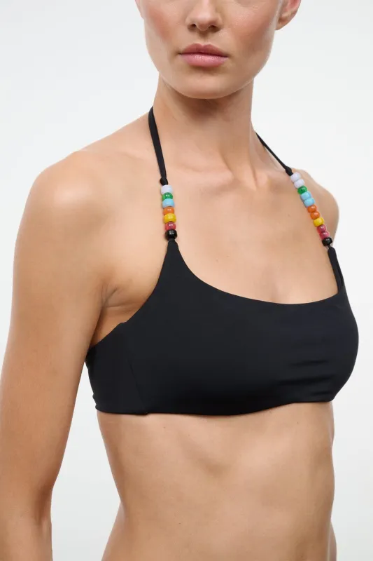 LAIRD BIKINI TOP | BLACK made by STAUD
