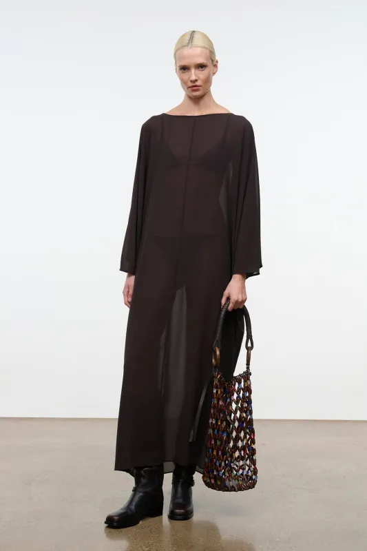 NOUR DRESS | ESPRESSO made by STAUD