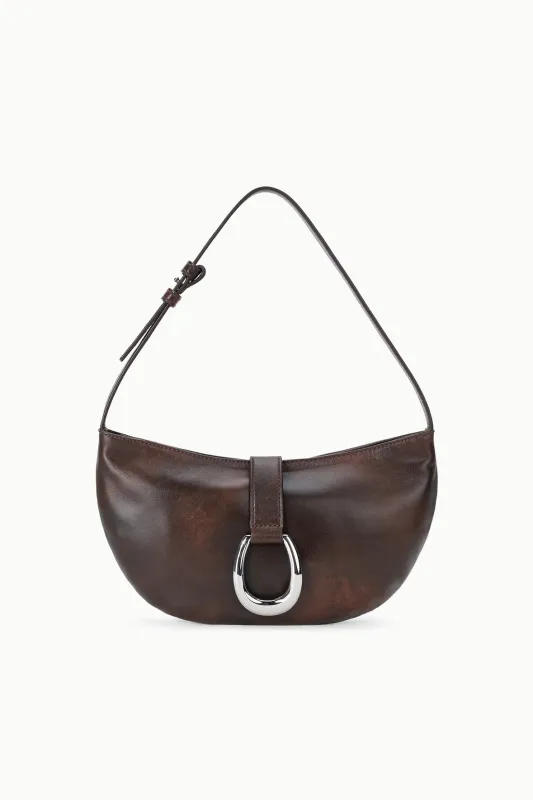 HARLOW CRESCENT SHOULDER BAG | ESPRESSO DISTRESSED made by STAUD