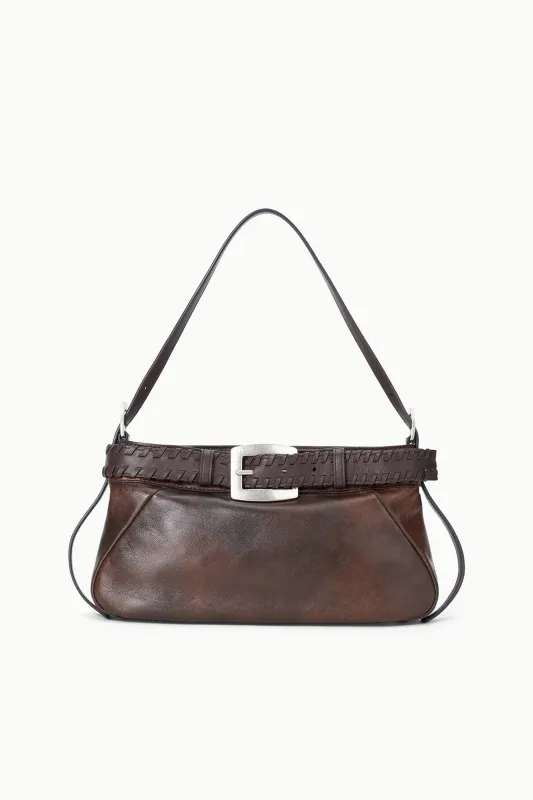 BROOKLYN SHOULDER BAG | ESPRESSO DISTRESSED made by STAUD