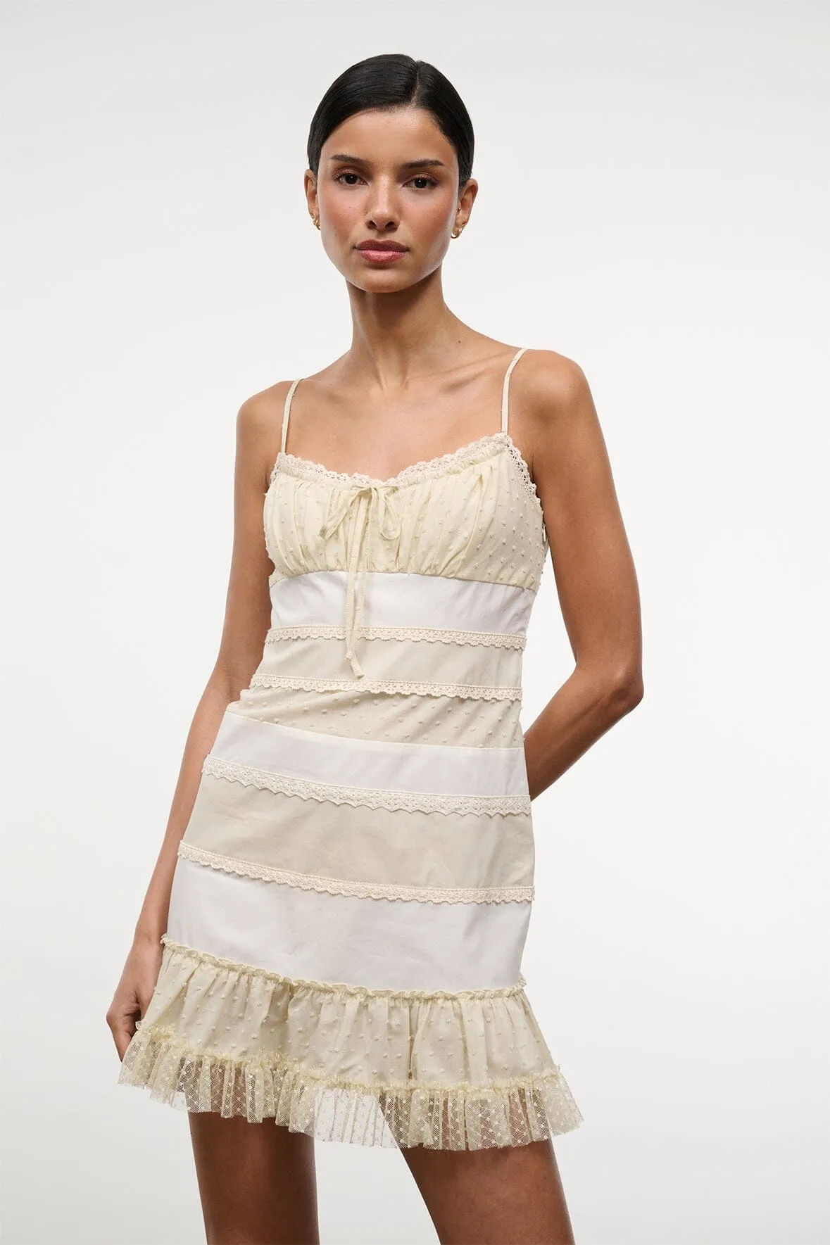 HALIE MINI DRESS | ECRU sold by STAUD product image thumbnail 4