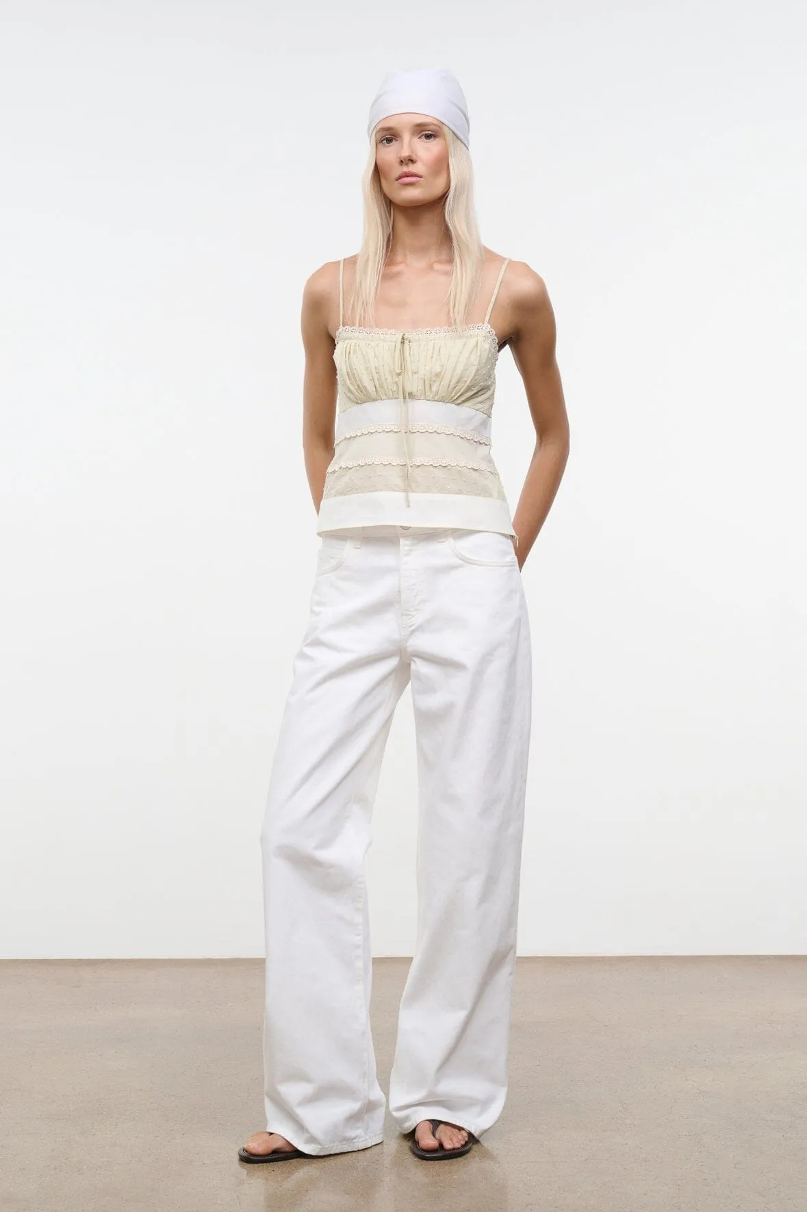 HALIE TOP | ECRU sold by STAUD product image thumbnail 2