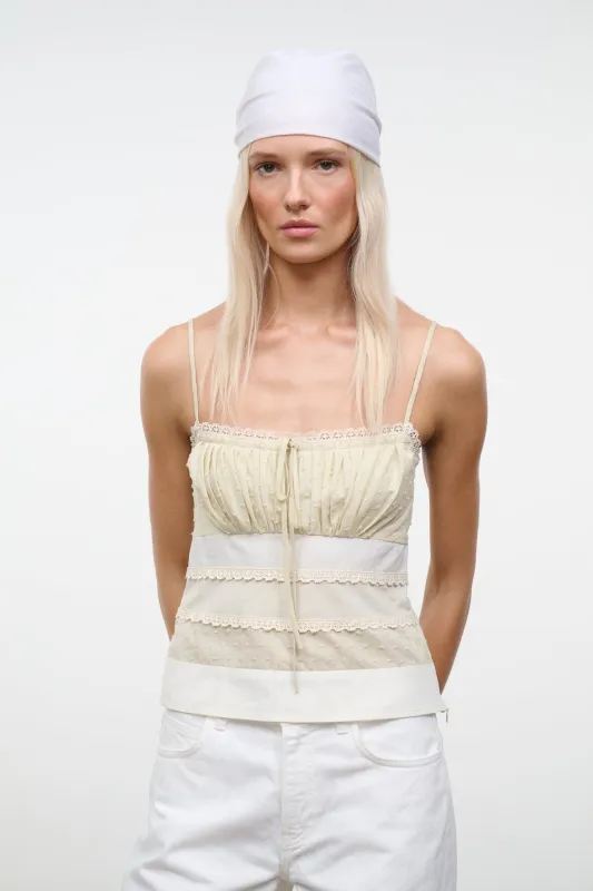 HALIE TOP | ECRU made by STAUD