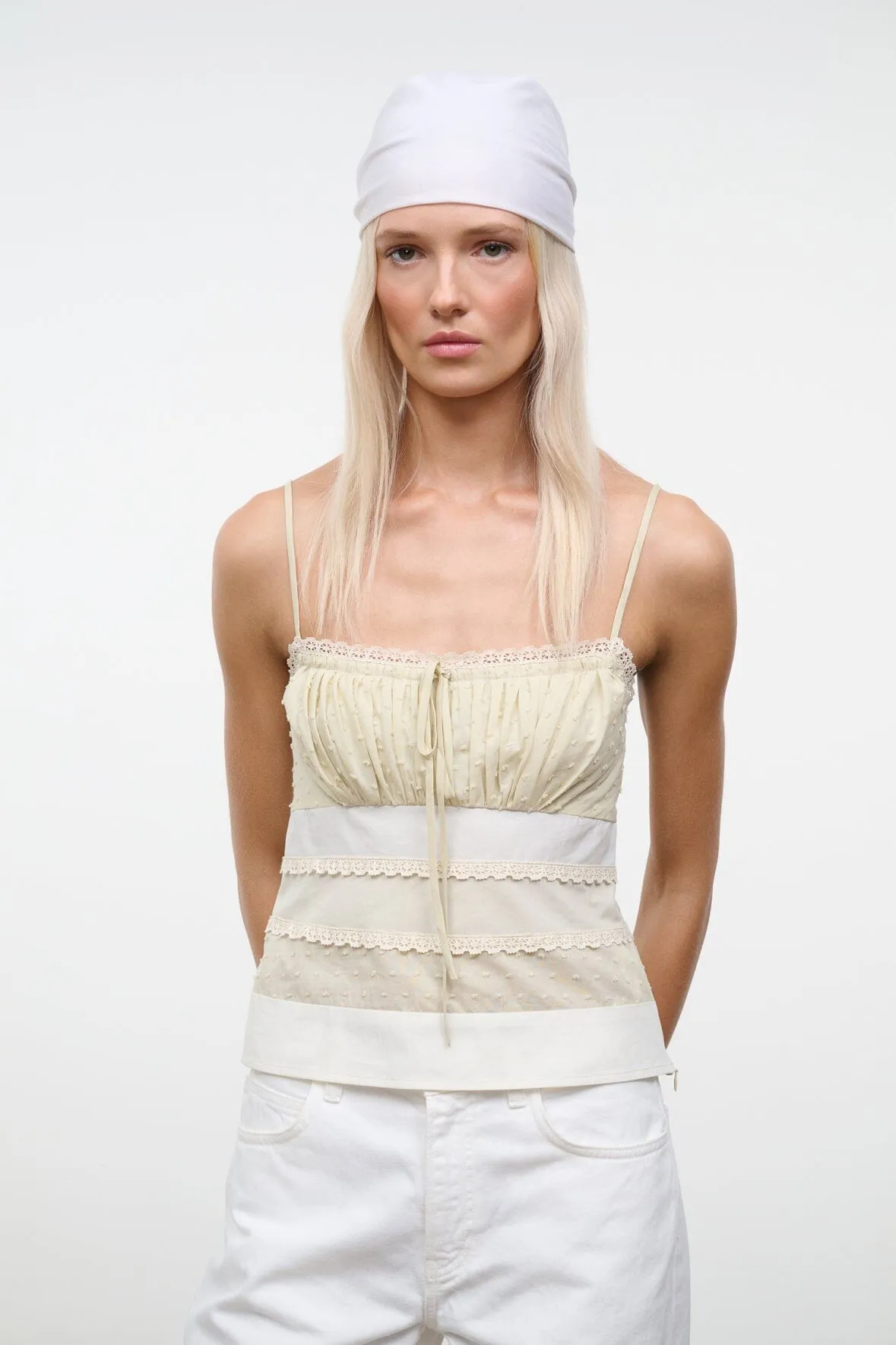 HALIE TOP | ECRU sold by STAUD