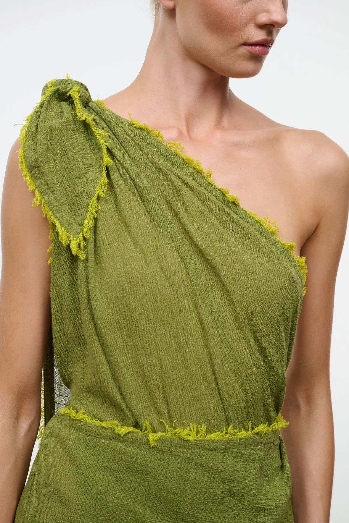 KALIA DRESS | PESTO sold by STAUD product image thumbnail 5