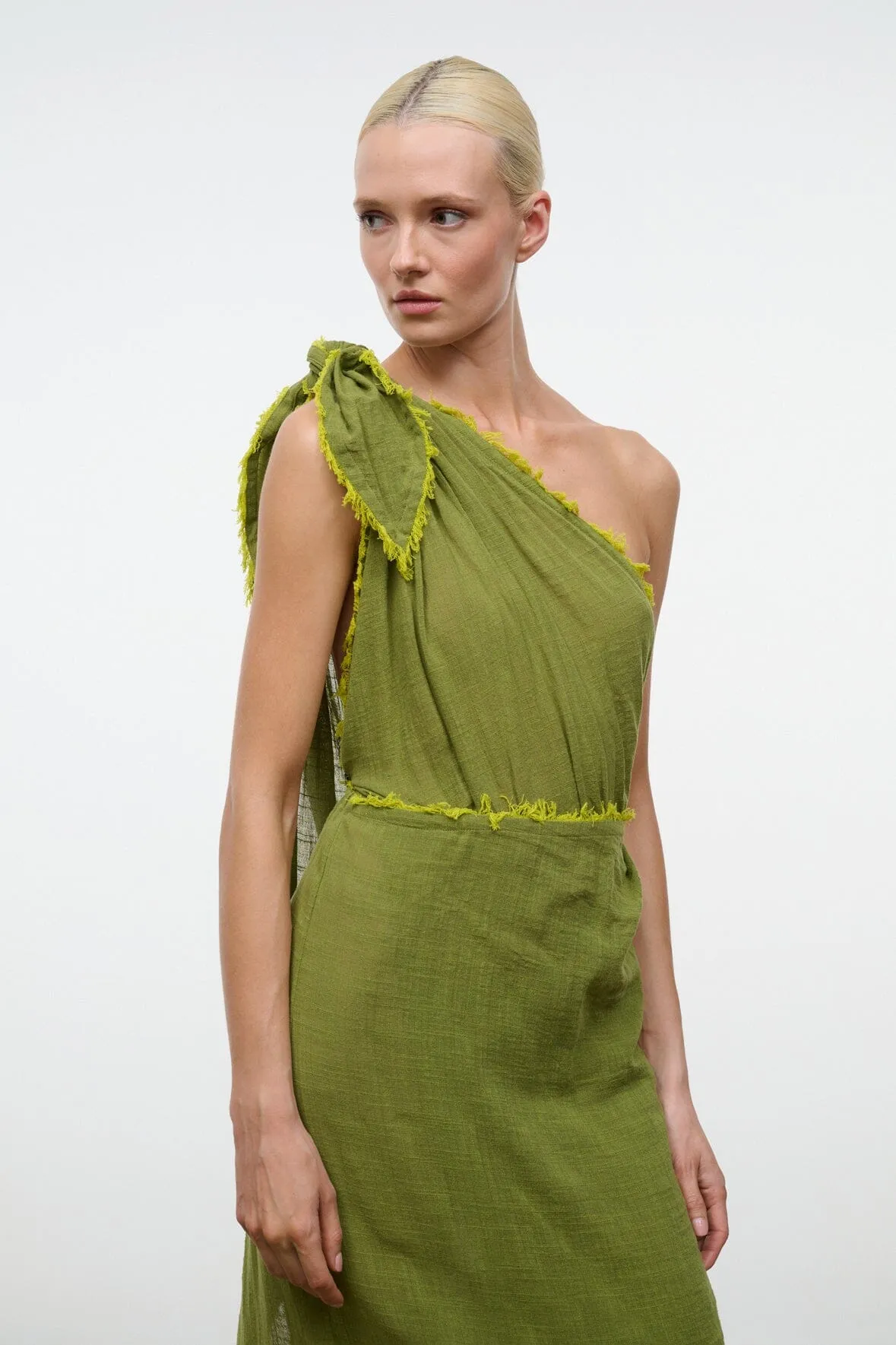 KALIA DRESS | PESTO sold by STAUD product image thumbnail 4
