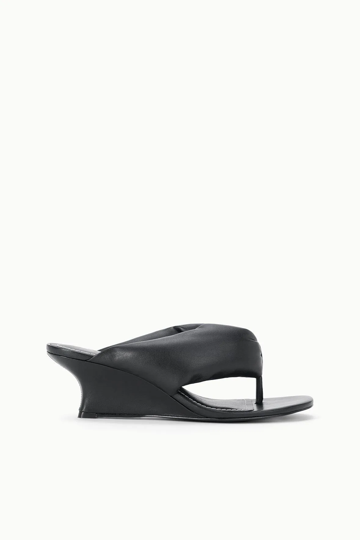 JUNO WEDGE | BLACK sold by STAUD