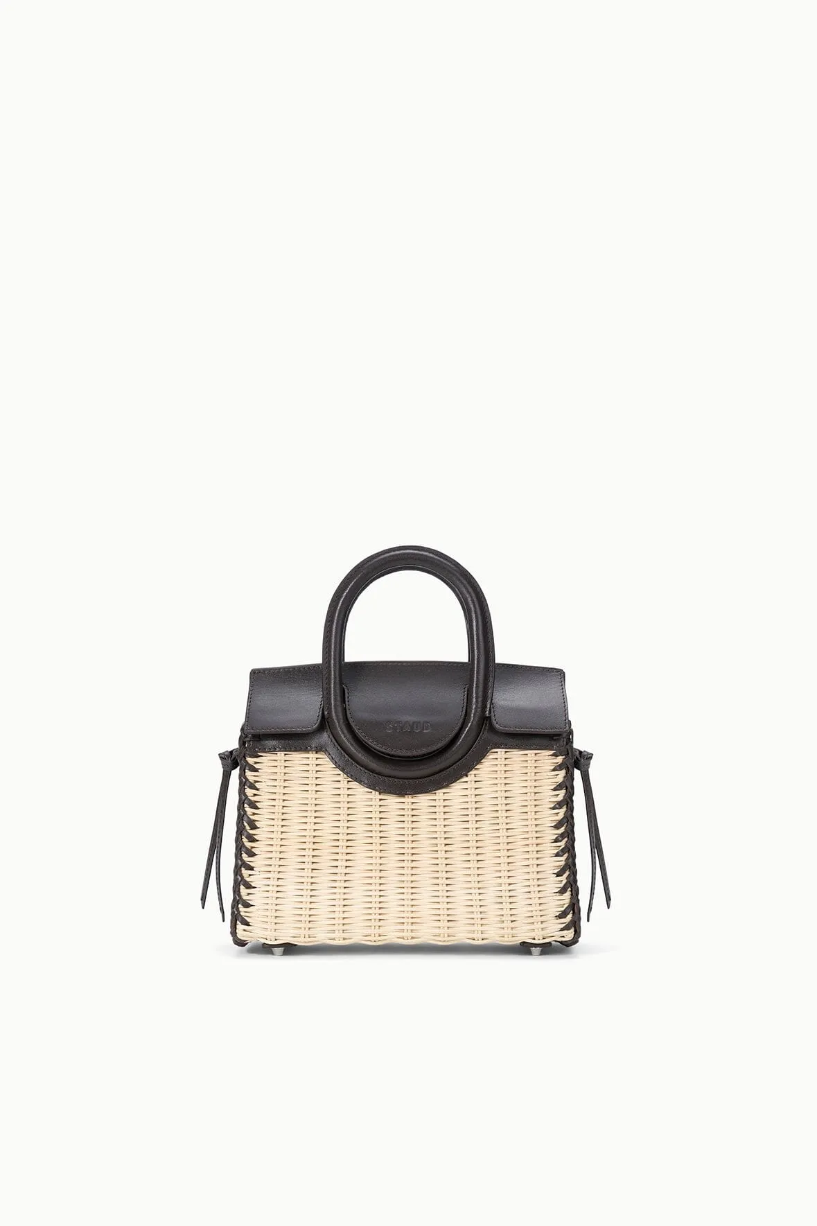 MAUDE MINI WICKER CARRYALL | NATURAL ESPRESSO sold by STAUD product image thumbnail 3