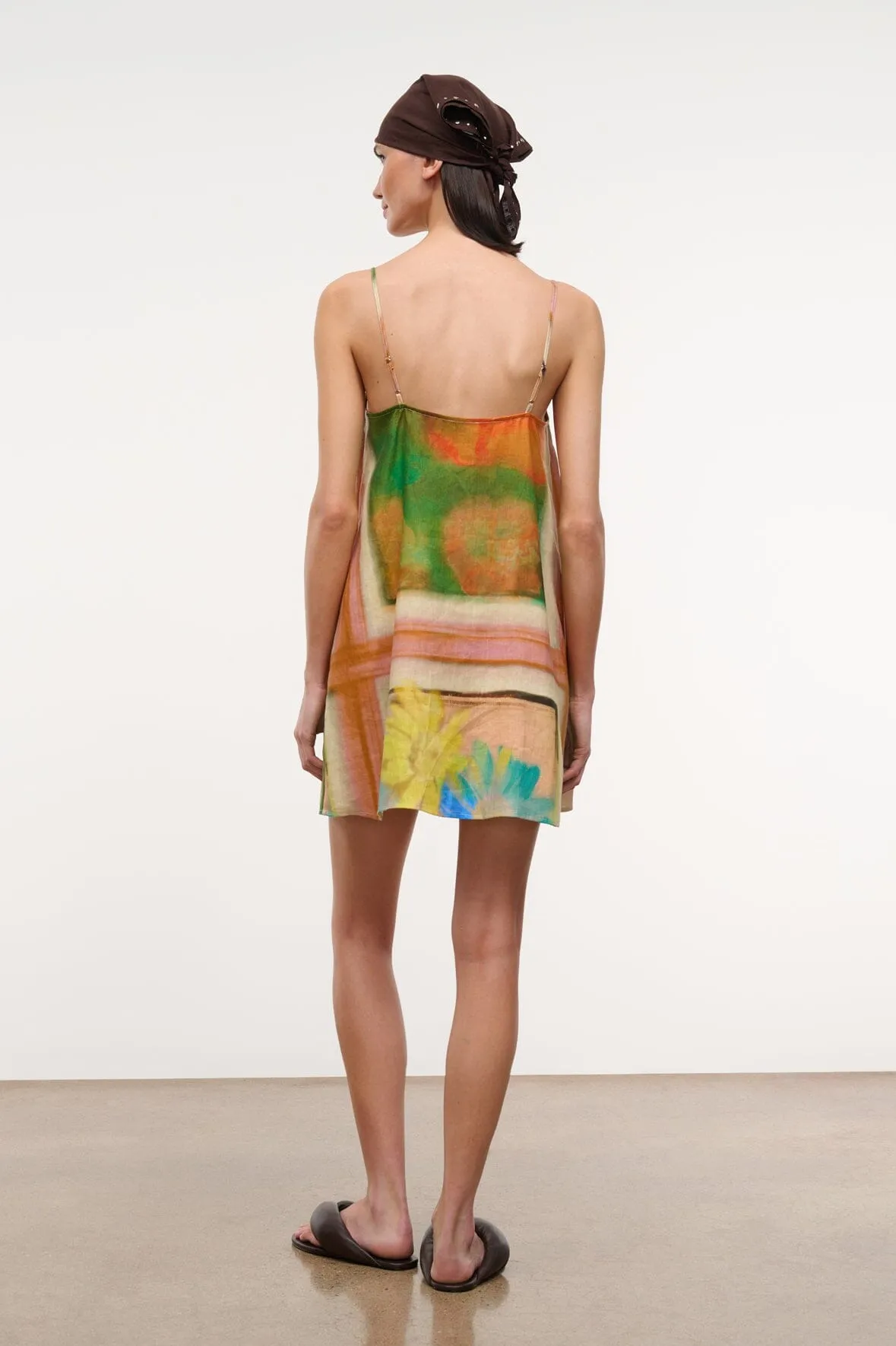 LAURA LINEN MINI DRESS | SUPERBLOOM SCARF sold by STAUD product image thumbnail 3