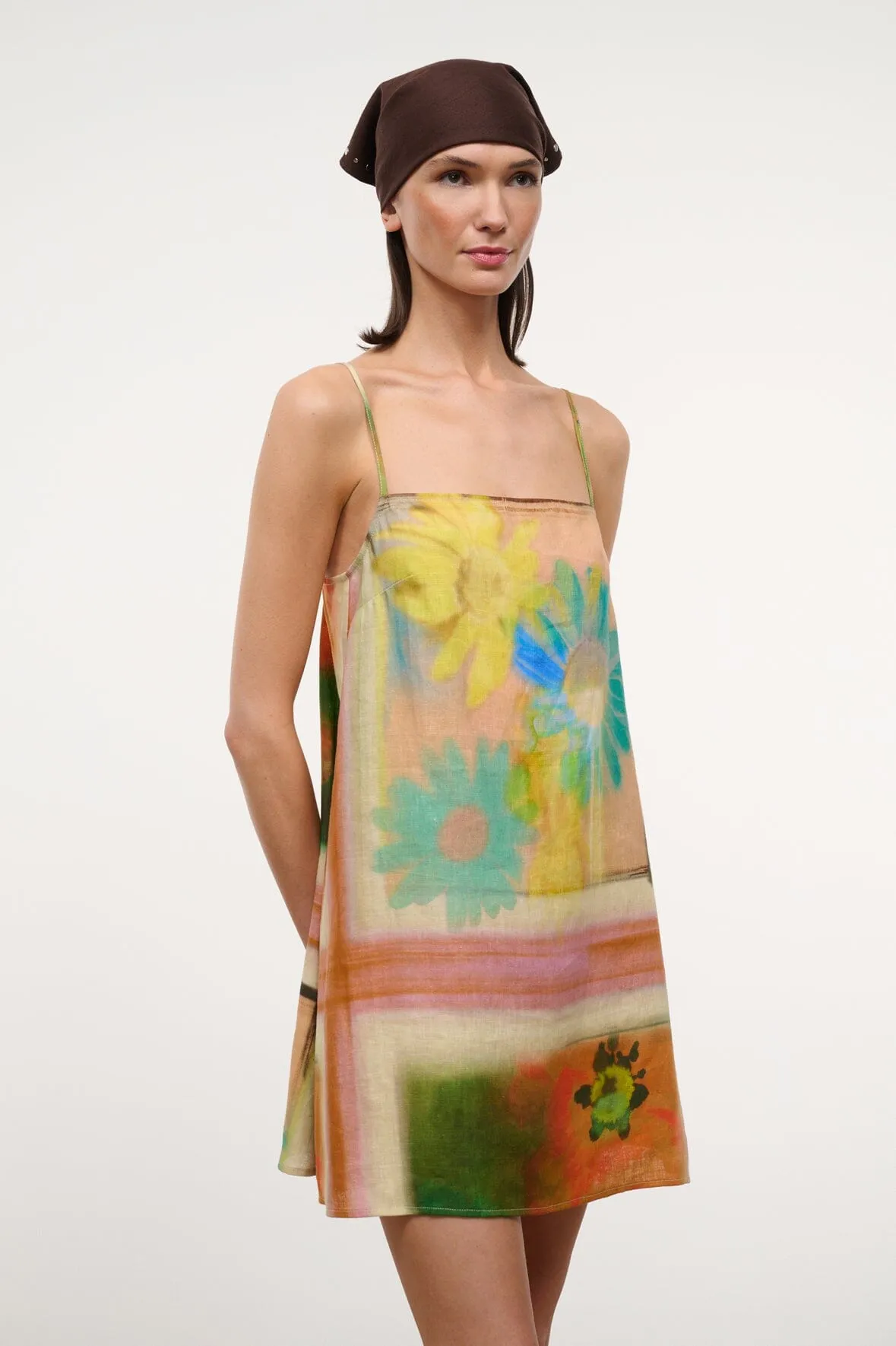 LAURA LINEN MINI DRESS | SUPERBLOOM SCARF sold by STAUD product image thumbnail 4
