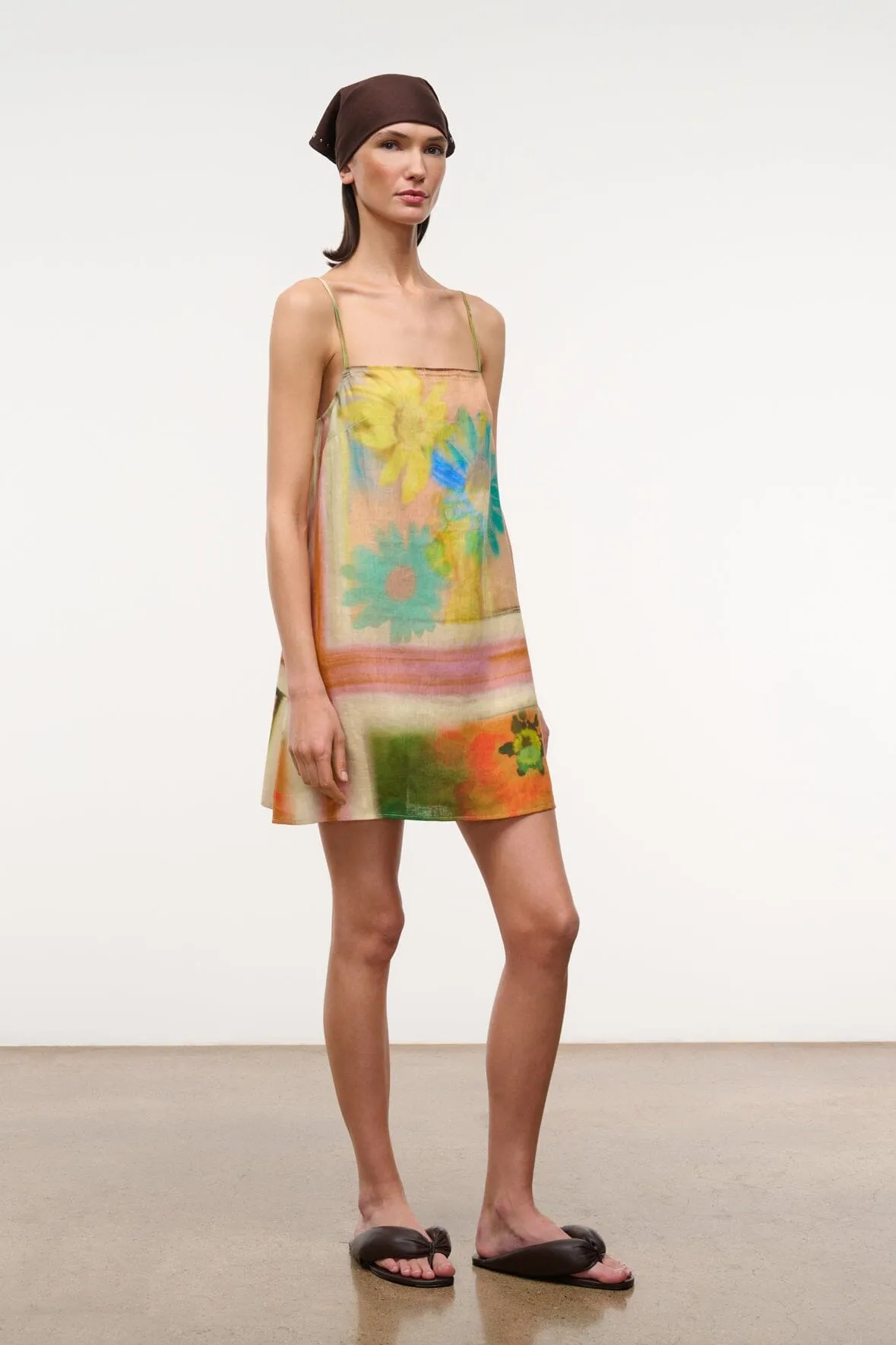 LAURA LINEN MINI DRESS | SUPERBLOOM SCARF sold by STAUD product image thumbnail 2